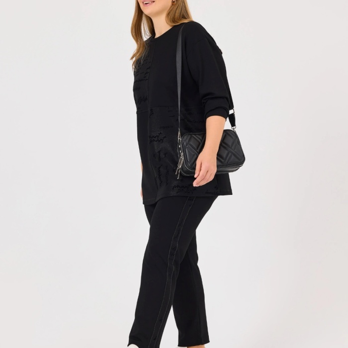 YENİ SEÇİL KADIN büyük beden bağcıklı cepli eşofman altı 10002421014015