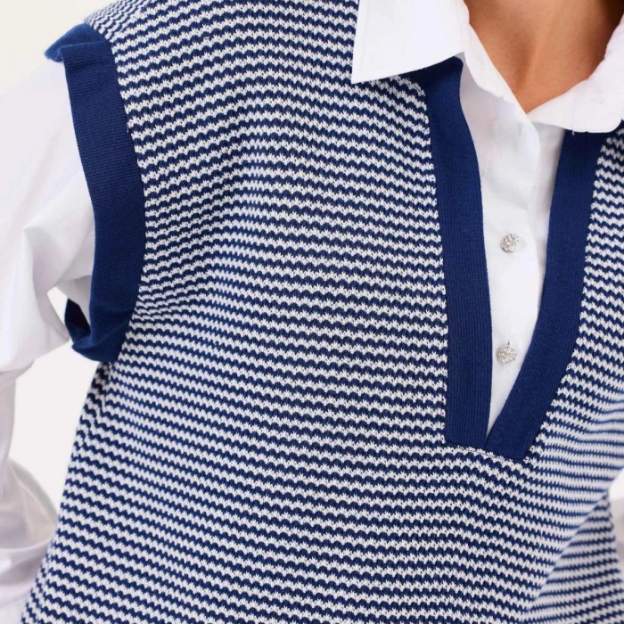 YENİ SEÇİL KADIN i̇ç gömlekli düşük kol süveter 10002421110002