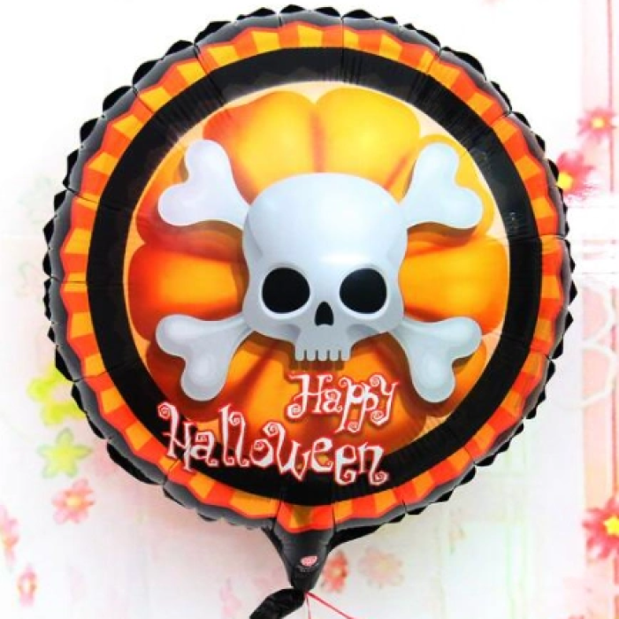 Halloween İskelet Kuru Kafa Folyo Balon 18 İnç