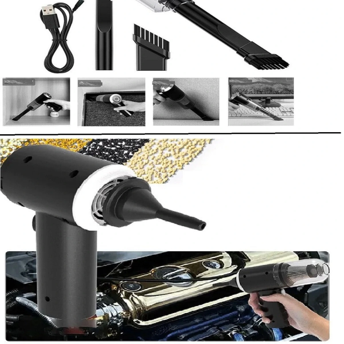 120 W Şarjlı El Süpürgesi Çekme – Üfleme Özellikli Ev Araba Klavye Süpürgesi