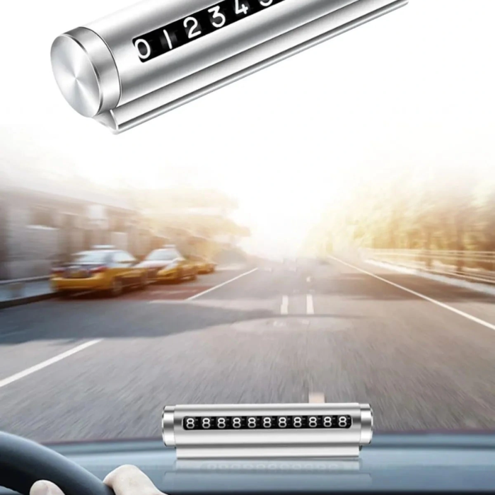 Çevirmeli Araç Içi Telefon Numaralık Çevirmeli Alüminyum Oto Park Numaratörü