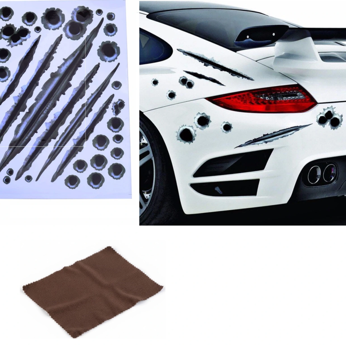 Araç Sticker Seti Yara Bere Oto Sticker Yara Şeklinde 3d