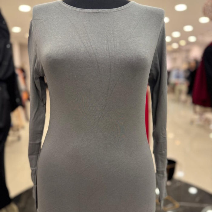 ENSAR GİYİM KADIN UZUN KOLLU SIFIR YAKA PENYE BODY