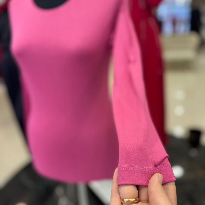 ENSAR GİYİM KADIN UZUN KOLLU SIFIR YAKA PENYE BODY