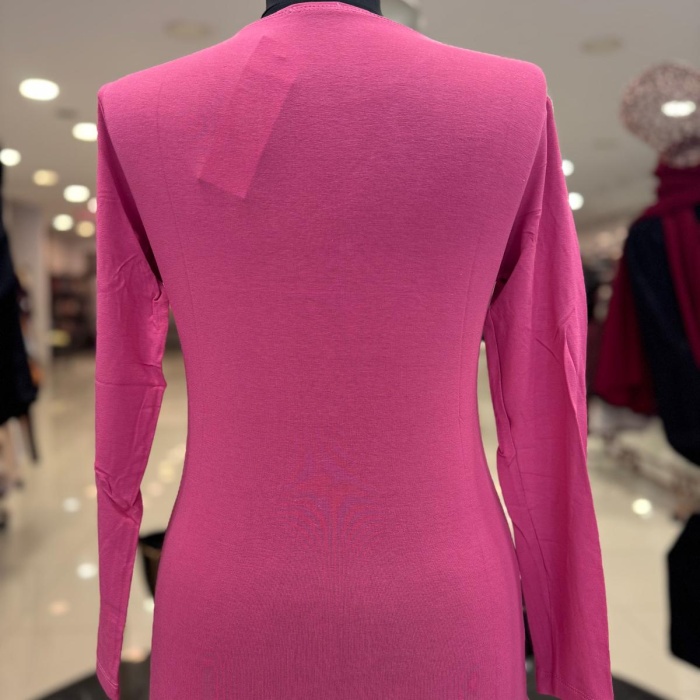 ENSAR GİYİM KADIN UZUN KOLLU SIFIR YAKA PENYE BODY