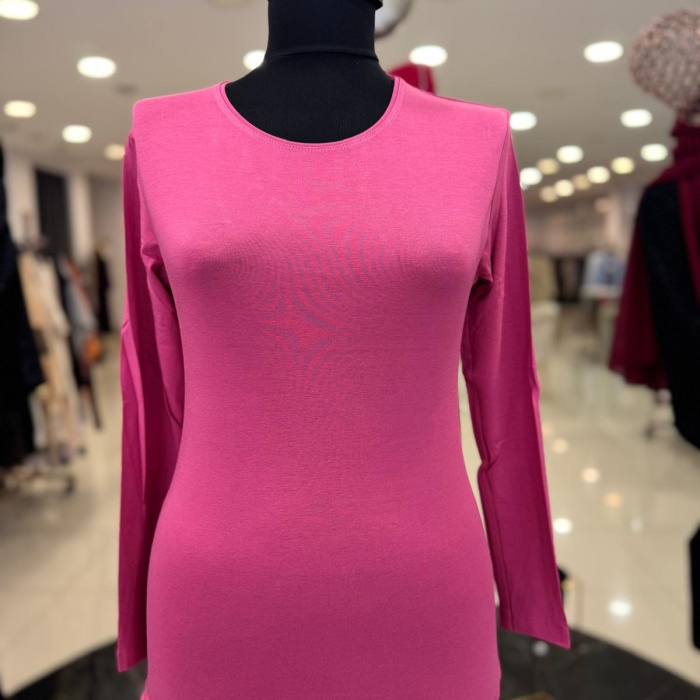 ENSAR GİYİM KADIN UZUN KOLLU SIFIR YAKA PENYE BODY