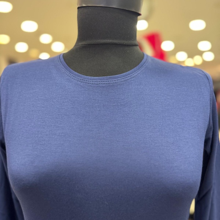 ENSAR GİYİM KADIN UZUN KOLLU SIFIR YAKA PENYE BODY