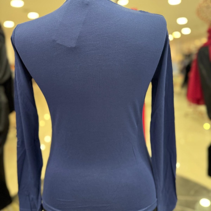 ENSAR GİYİM KADIN UZUN KOLLU SIFIR YAKA PENYE BODY