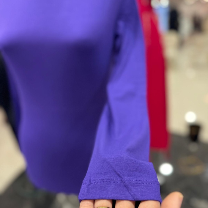 ENSAR GİYİM KADIN UZUN KOLLU SIFIR YAKA PENYE BODY