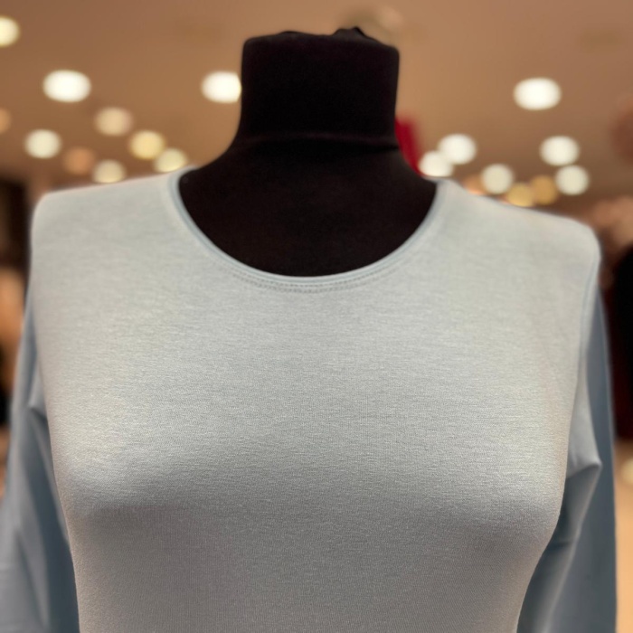 ENSAR GİYİM KADIN UZUN KOLLU SIFIR YAKA PENYE BODY