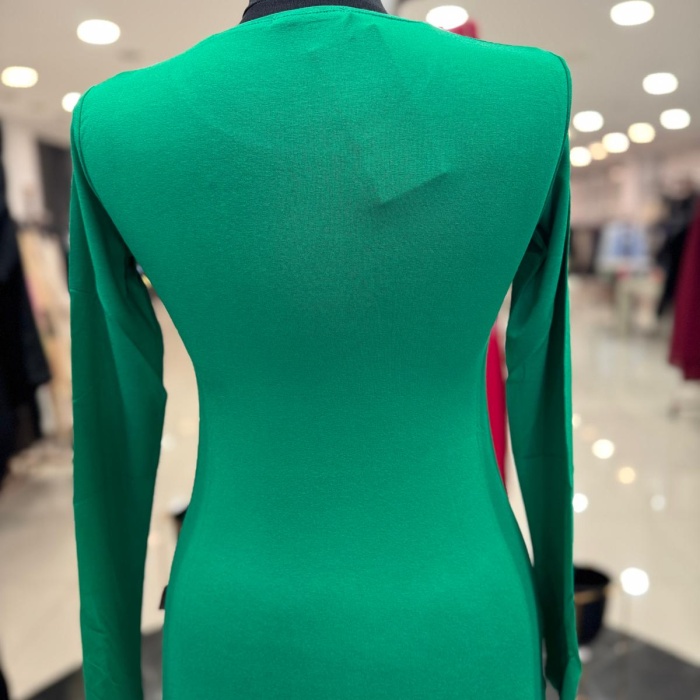 ENSAR GİYİM KADIN UZUN KOLLU SIFIR YAKA PENYE BODY