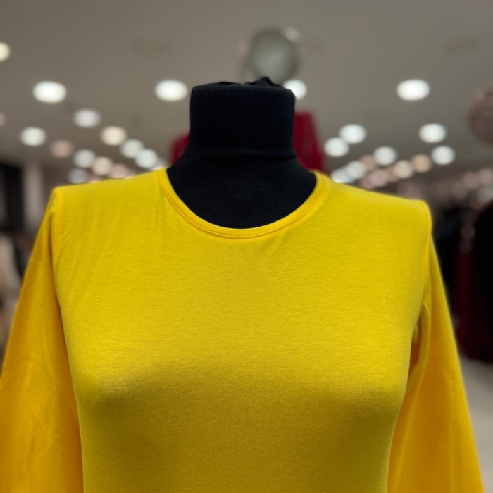 ENSAR GİYİM KADIN UZUN KOLLU SIFIR YAKA PENYE BODY