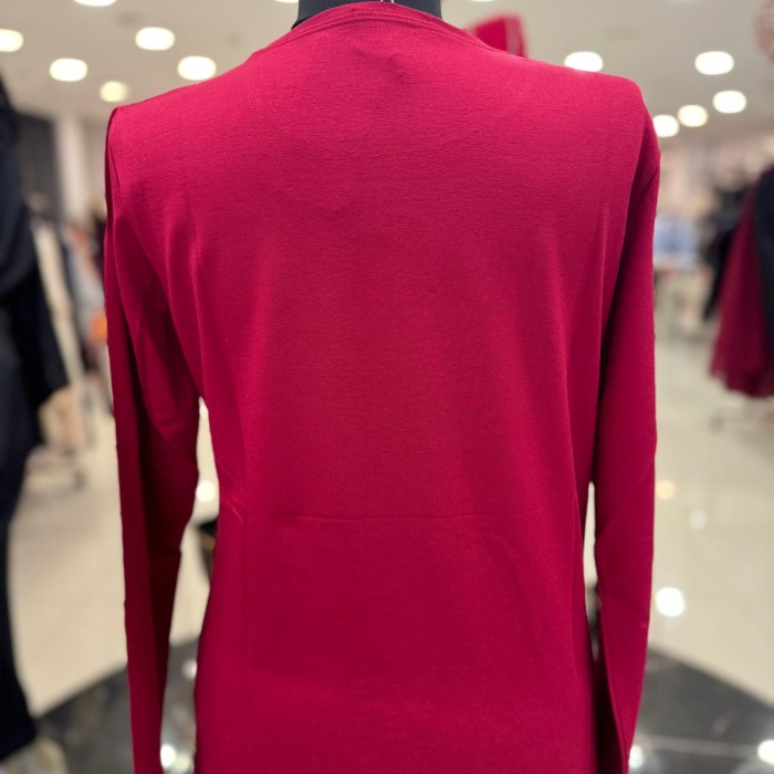 ENSAR GİYİM KADIN UZUN KOLLU SIFIR YAKA PENYE BODY