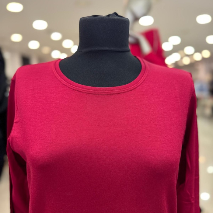 ENSAR GİYİM KADIN UZUN KOLLU SIFIR YAKA PENYE BODY