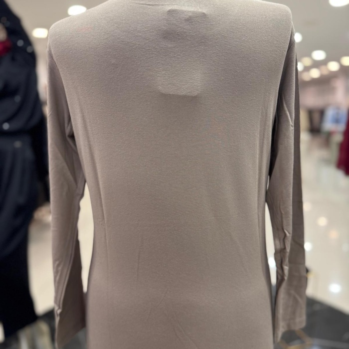 ENSAR GİYİM KADIN UZUN KOLLU SIFIR YAKA PENYE BODY