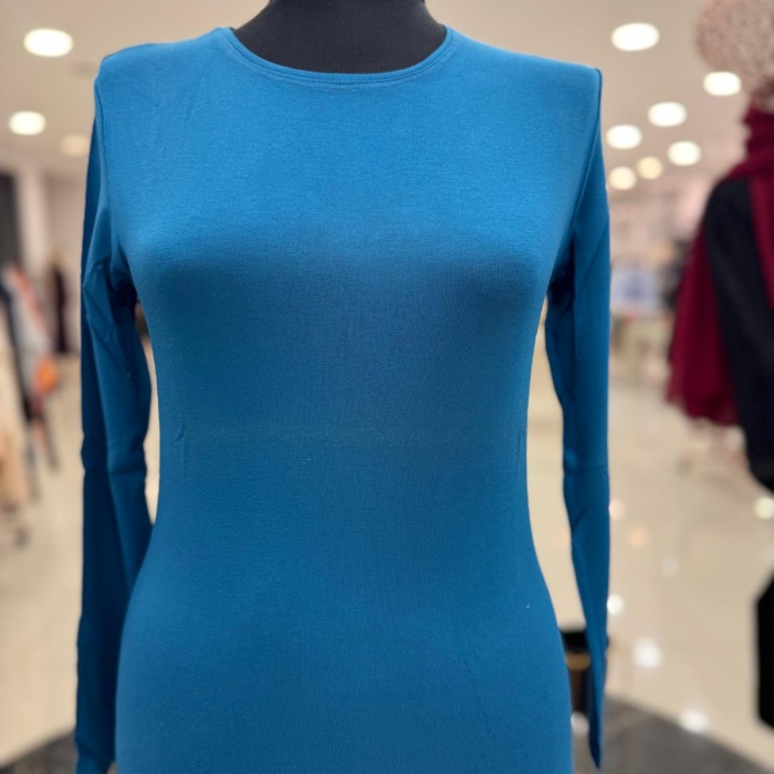 ENSAR GİYİM KADIN UZUN KOLLU SIFIR YAKA PENYE BODY