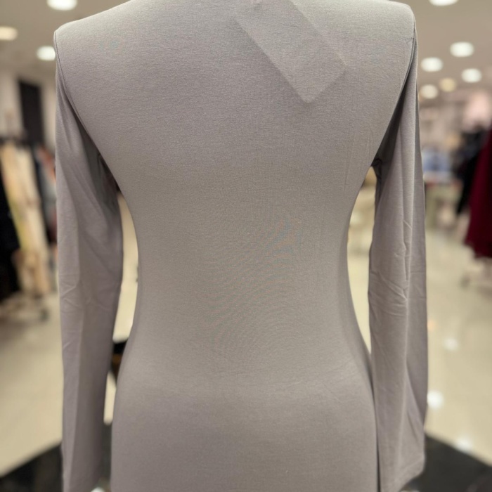 ENSAR GİYİM KADIN UZUN KOLLU SIFIR YAKA PENYE BODY