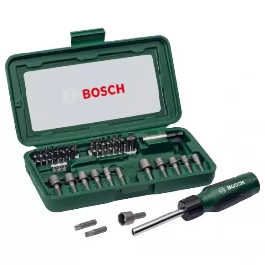Bosch 46 Parça Cırcır Tornavidalı Vidalama ve Lokma Uçlu Aksesuar Seti - 2607019504