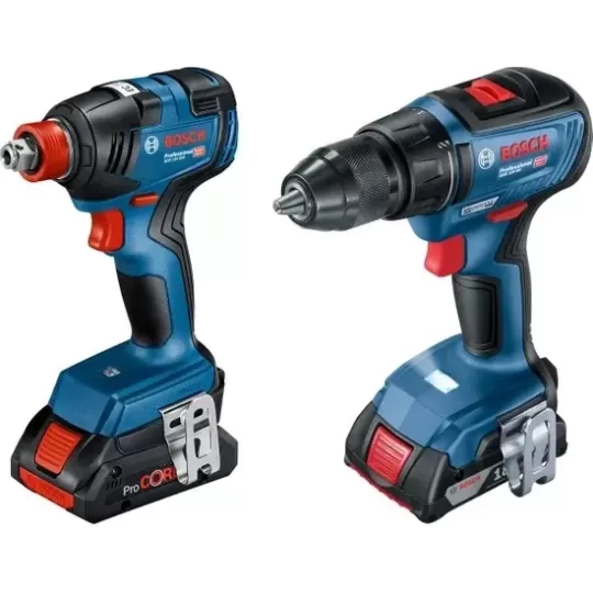 Bosch Professional GSR 180-LI + GDX 180-LI( 2 x 2 Ah) 18V Akülü Somun Sıkma Makinesi - 06019G5222