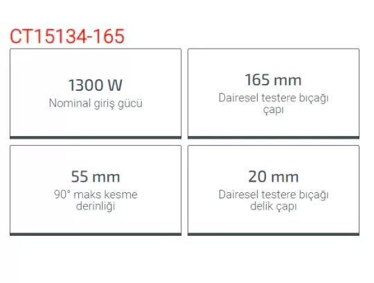 Crown Daire Testere 1300W 165Mm Ct15134-165