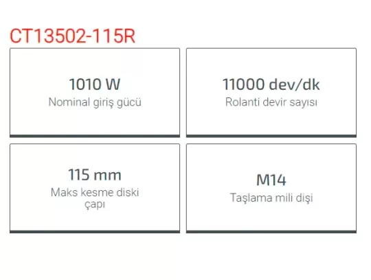 Crown Avuç Taşlama 1010W 125Mm Ct13502-125R