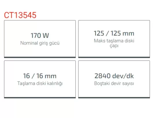 Crown Taşlama Motoru 170W Ct13545