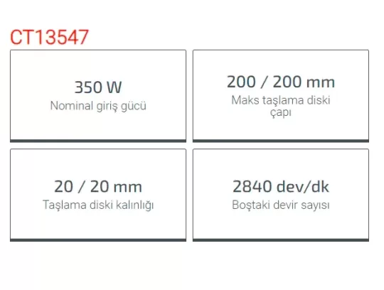 Crown Taşlama Motoru 350W Ct13547
