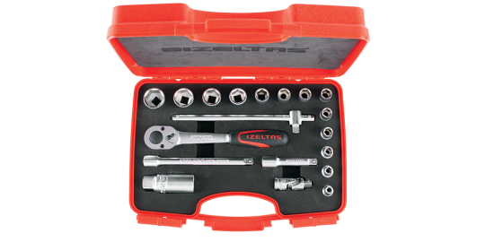 İzeltaş 19 parça 3/8 Altı Köşe Lokma Takımı - İzeltaş 1110006019