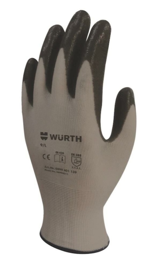 Würth İş Güvenliği Eldiveni Mekanikçi Siyah 10