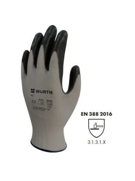 Würth İş Güvenliği Eldiveni Mekanikçi Siyah 10