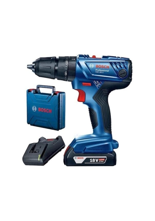 Bosch GSB 180 Li 18V 2Ah Tek Akülü Darbeli Matkap - 06019F8309