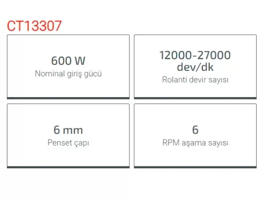 Crown Kalıpçı Taşlama-Uzun 600W Ct13307