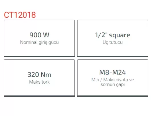 Crown Somun Sıkma 900W 1/2 Ct12018