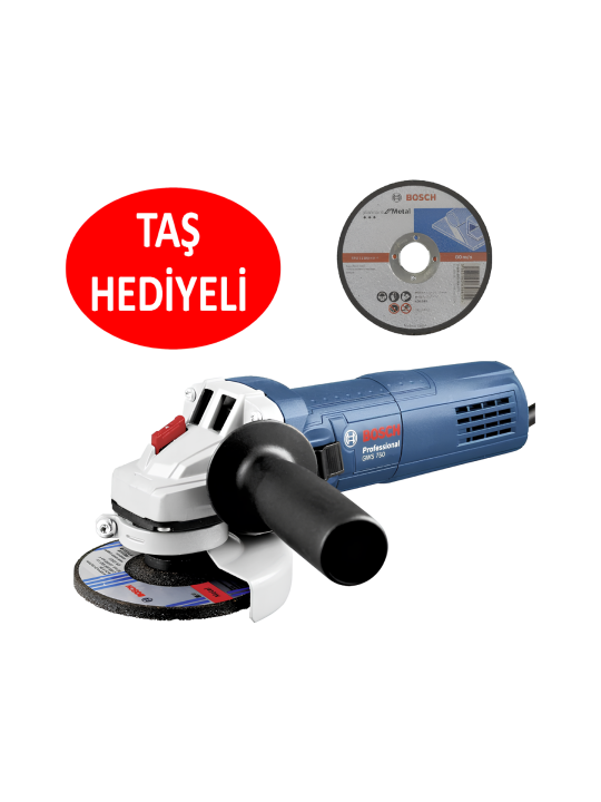 Bosch Professional GWS 750-115 mm Avuç Taşlama Makinesi - 0601394000 + Bosch standart for 115*2,5 mm düz metal kesici 1 adet