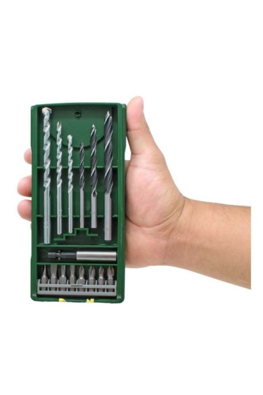 Bosch GSB 13 RE Darbeli Matkap 600 Watt + Bosch X-Line 15 Parça Mini Akseuar Ucu Seti