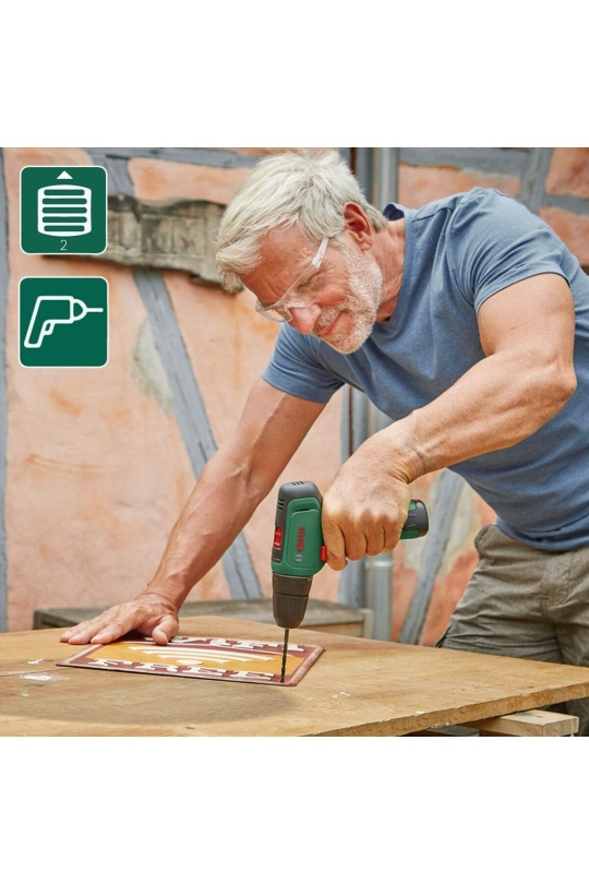 Bosch EasyDrill 1200 1.5Ah Çift Akü Delme/Vidalama Makinesi - 06039D3007