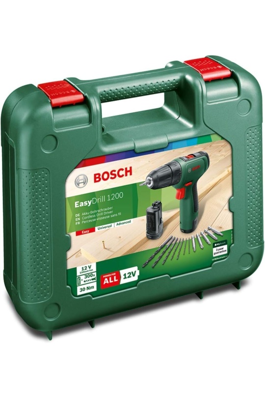 Bosch EasyDrill 1200 1.5Ah Çift Akü Delme/Vidalama Makinesi - 06039D3007