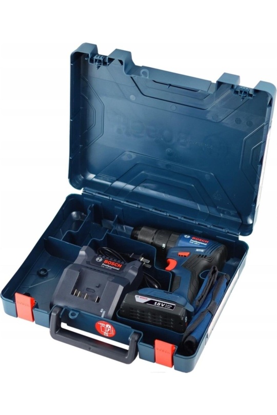 Bosch Professional GSB 185-Li 2.0 Ah Tek Akülü Kömürsüz Motor Darbeli Matkap + 23 Parça Aksesuar Set - 06019K3102
