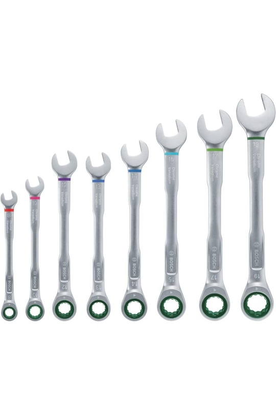 Bosch Cırcır Kombine Anahtar Seti 8 Parça - 1600A027PS