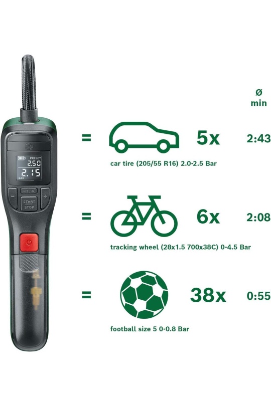 Bosch EasyPump Akülü Hava Kompresörü - 0603947000