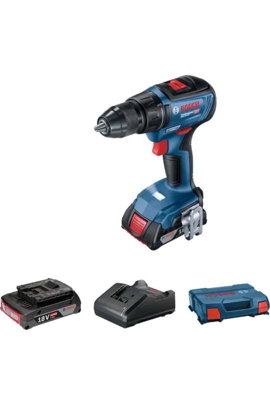 Bosch Professional GSR 18V-50 Profesyonel Akülü Vidalama + Bosch V-Line Matkap & Vidalama Karışık Aksesuar Seti 103 Parça - 2607017367