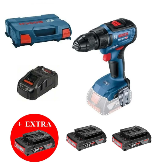 Bosch Professional GSR 18V-50 3x2 Ah Akülü Vidalama 06019H5005