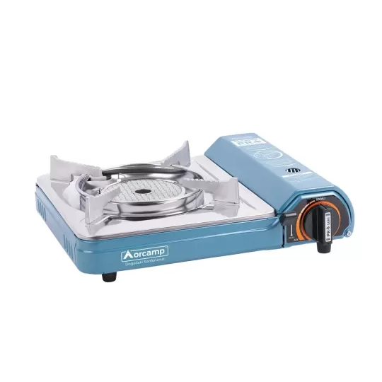 Orcamp Tekli Portatif Ocak Gaz Stop Emniyetli Mavi