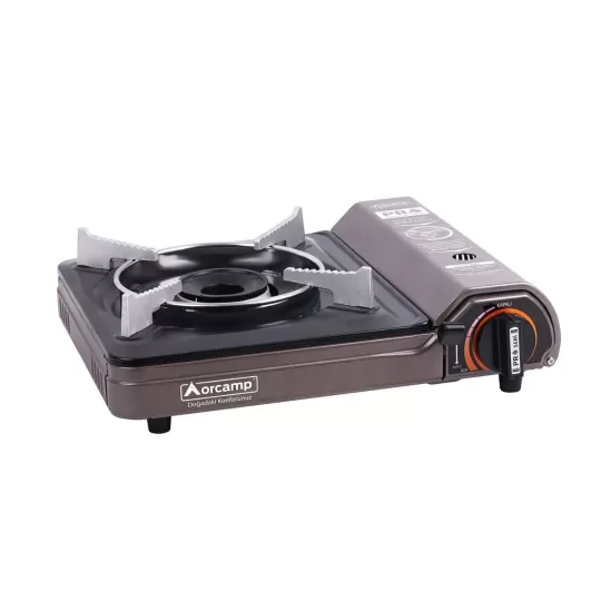Orcamp Tekli Portatif Ocak Gaz Stop Emniyetli Gri