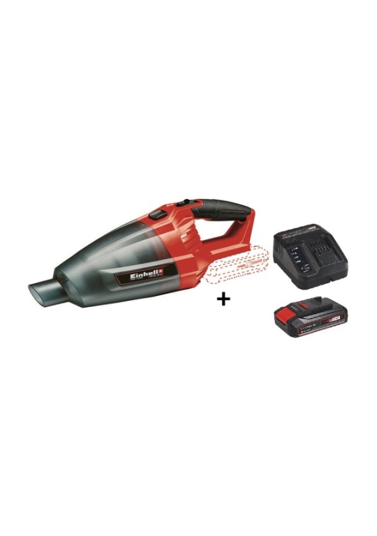 Einhell TE-VC 18 Li - Solo, Akülü Süpürge ve Einhell 18V 2,5 Ah PXC Starter Kit (Başlangıç Seti)
