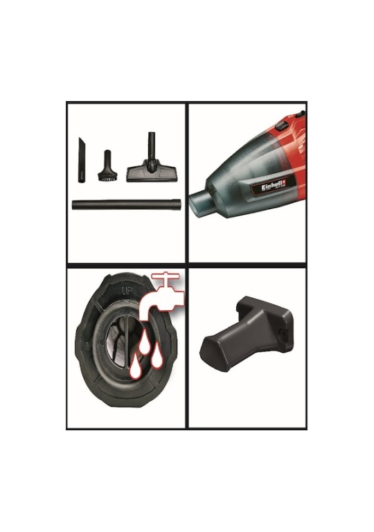Einhell TE-VC 18 Li - Solo, Akülü Süpürge ve Einhell 18V 2,5 Ah PXC Starter Kit (Başlangıç Seti)