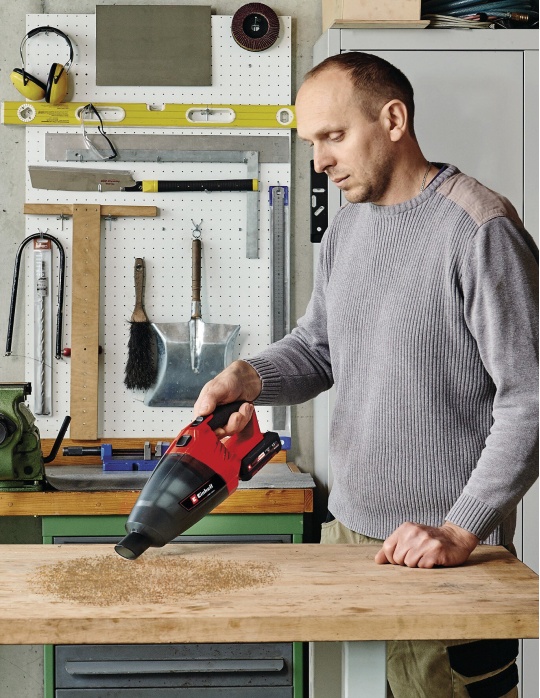 Einhell TE-VC 18 Li - Solo, Akülü Süpürge ve Einhell 18V 2,5 Ah PXC Starter Kit (Başlangıç Seti)