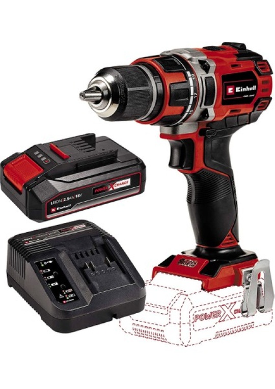 Einhell TE-CD 18/50 Li BL Tek Akülü 2.5 Ah Kömürsüz Akülü Matkap