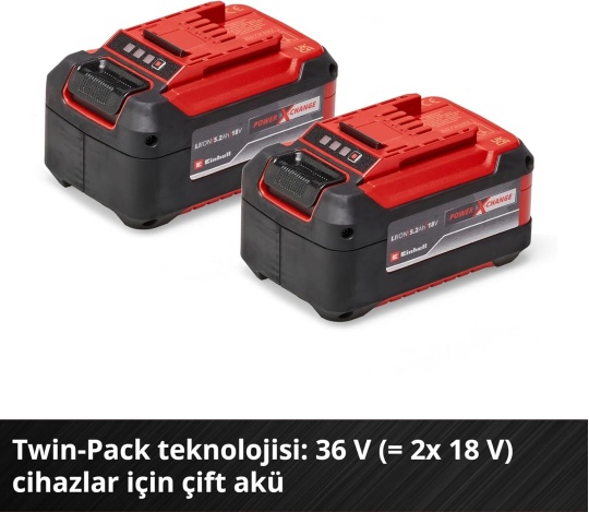 Einhell 2x18V 5,2 Ah Power-X-Change Twinpack Akü - 4511526