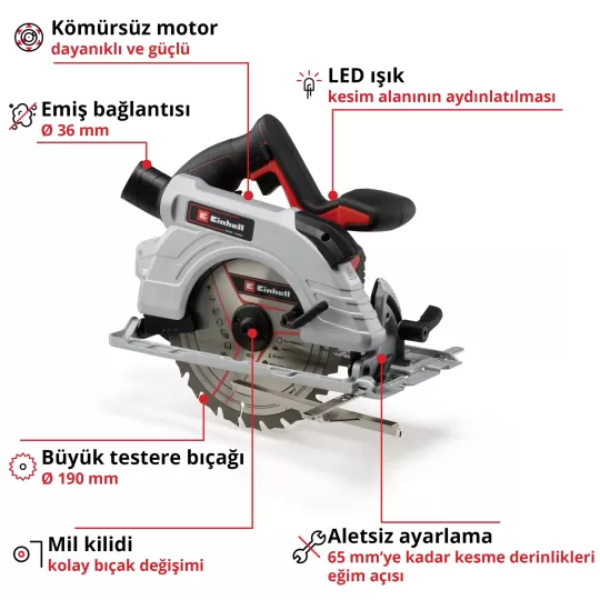 Einhell TE-CS 18/190 Li BL - Solo Daire Testere 4331210